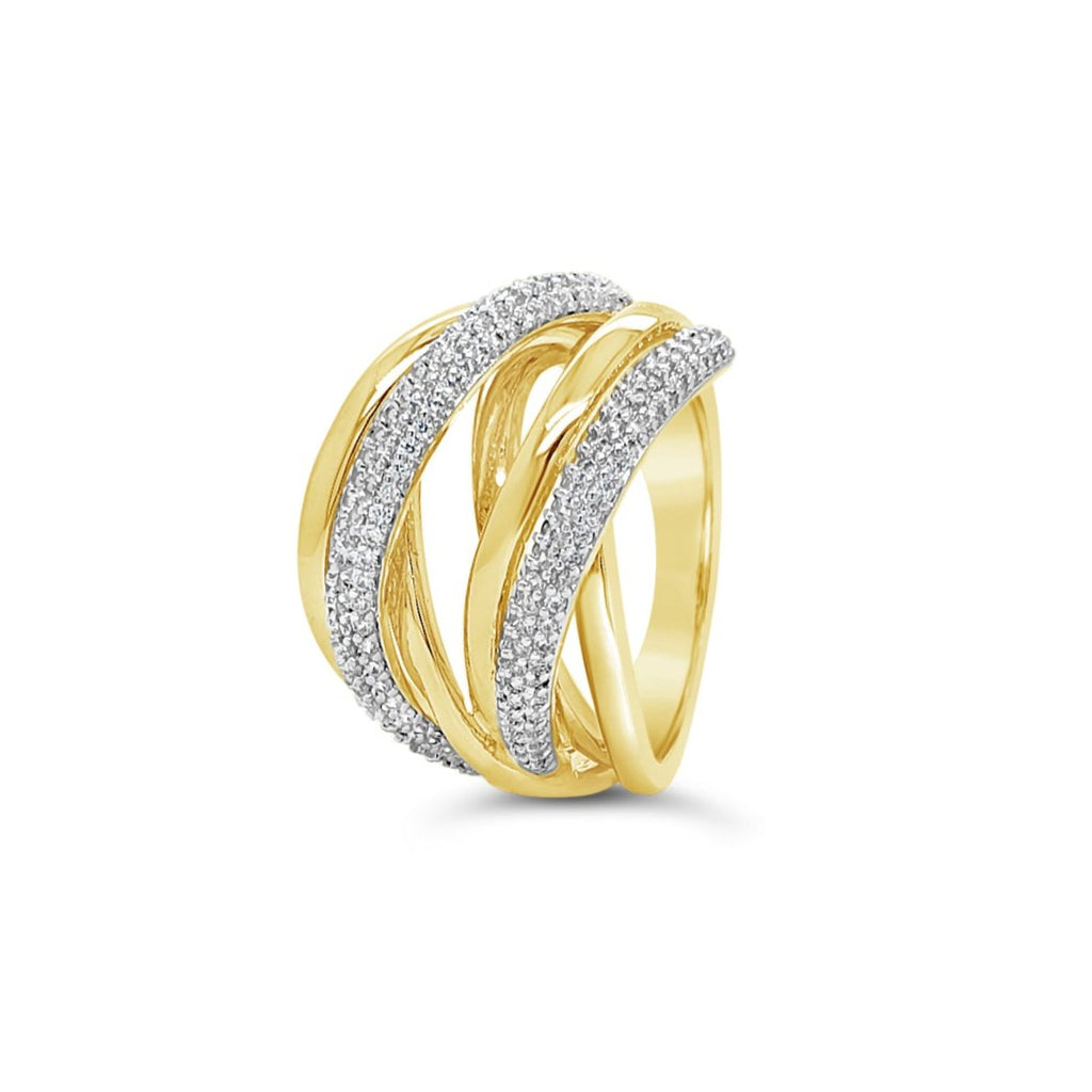 double twist gold dress ring