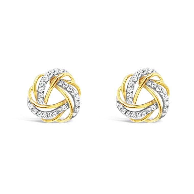 gold & silver stud earrings for ladies