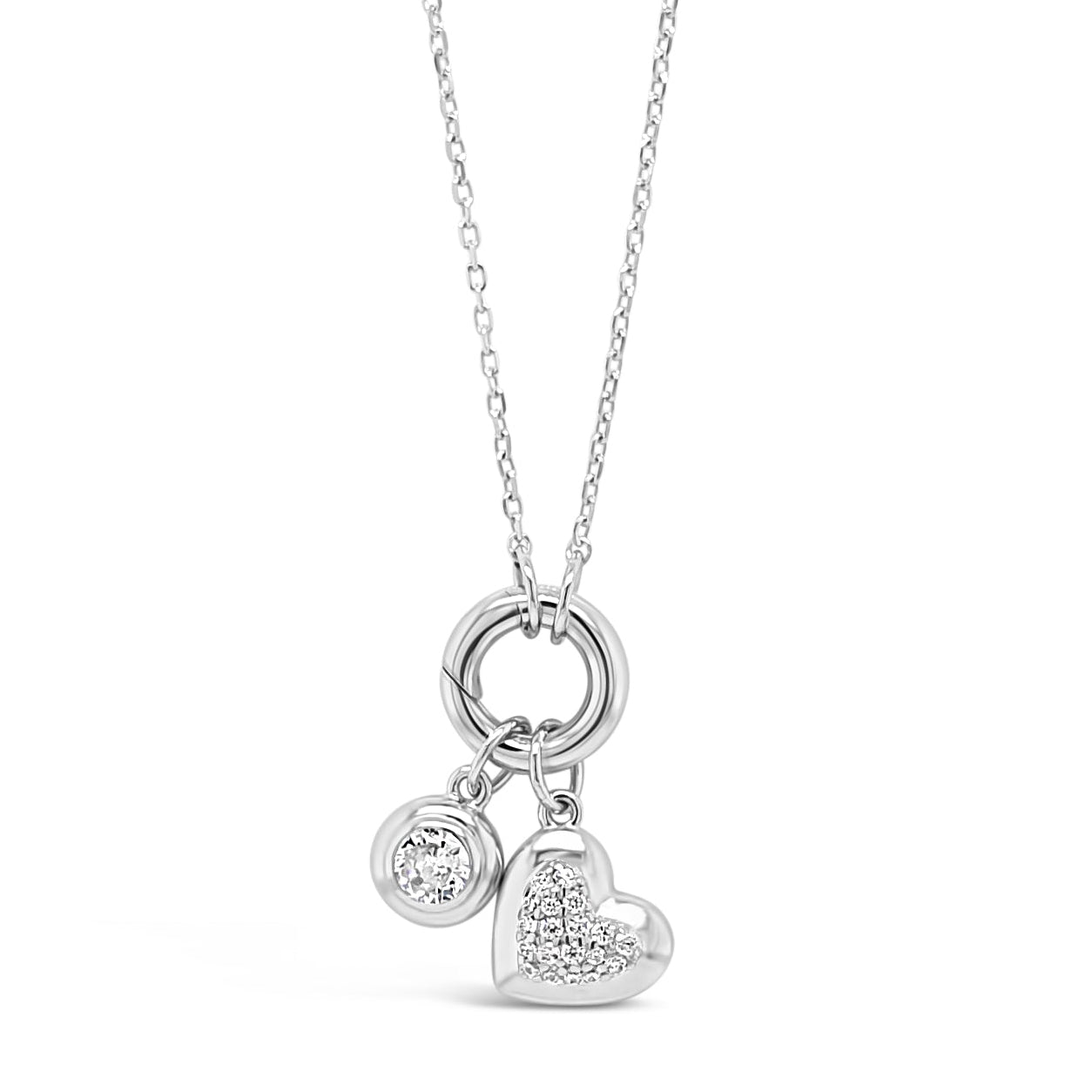 Sterling Silver Heart Charm Necklace for women in ireland