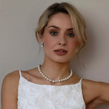 Absolute Jewellery Classic Pearl & Crystal Necklace