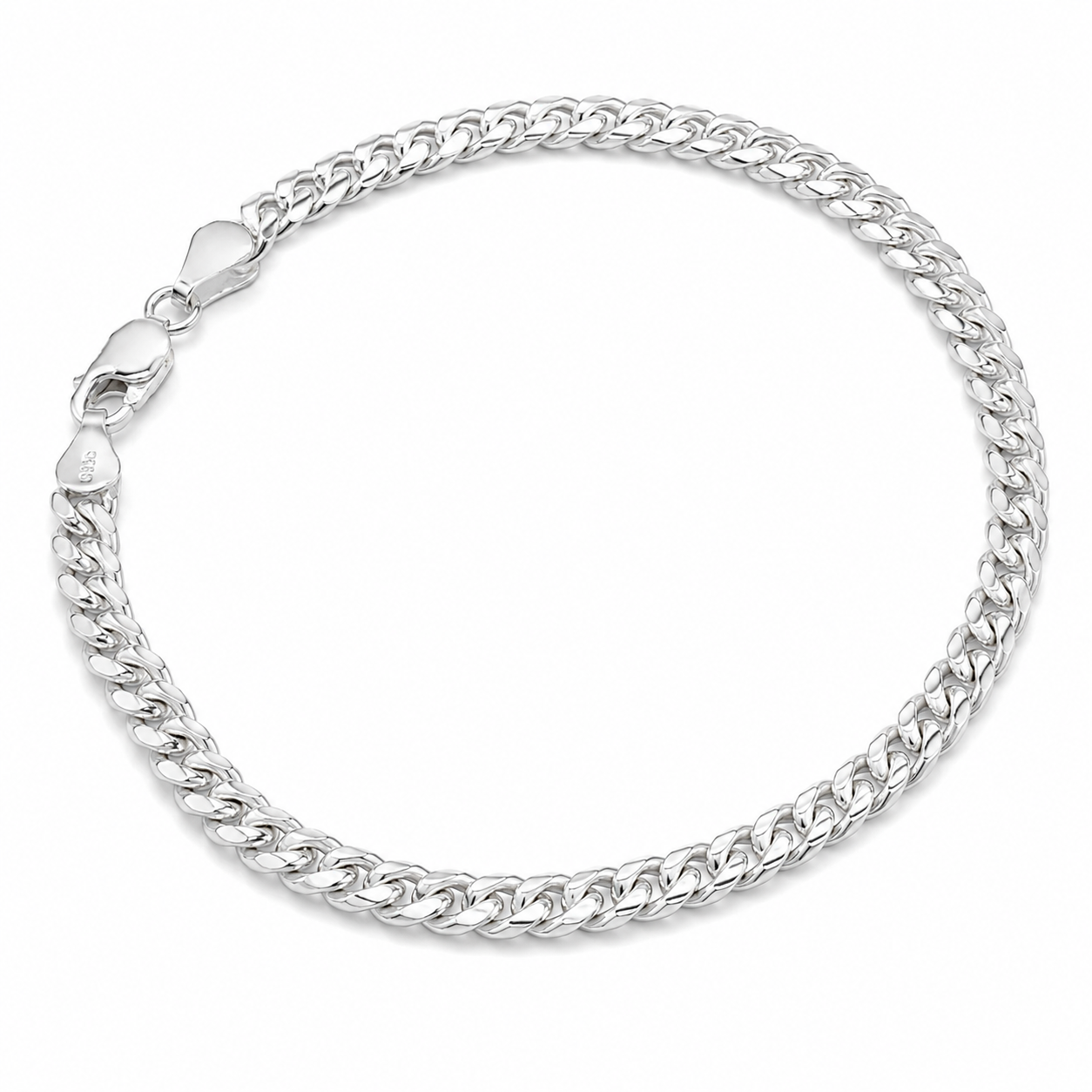 Sterling Silver Cuban Curb Chain Bracelet 5mm buy in ireland