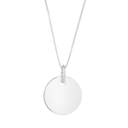 unisex personalised disc pendant 