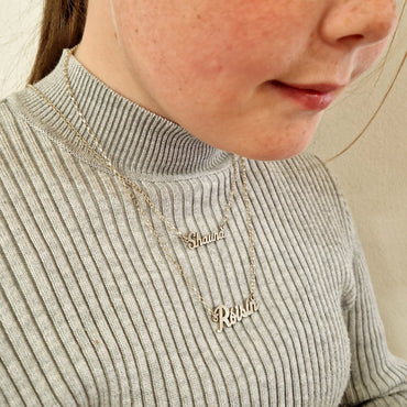 Sterling Silver Personalised Name Necklace (Small Font)