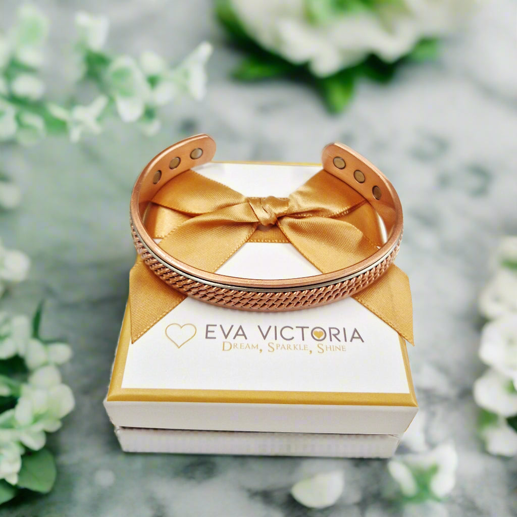 Slánú Neart VitalFlow 12mm Copper Magnetic Bangle for Men Eva Victoria Ireland