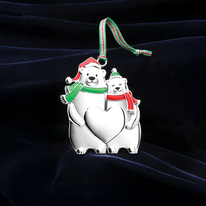 Polar Bear Couple with Heart Christmas Tree Decoration by Newbridge