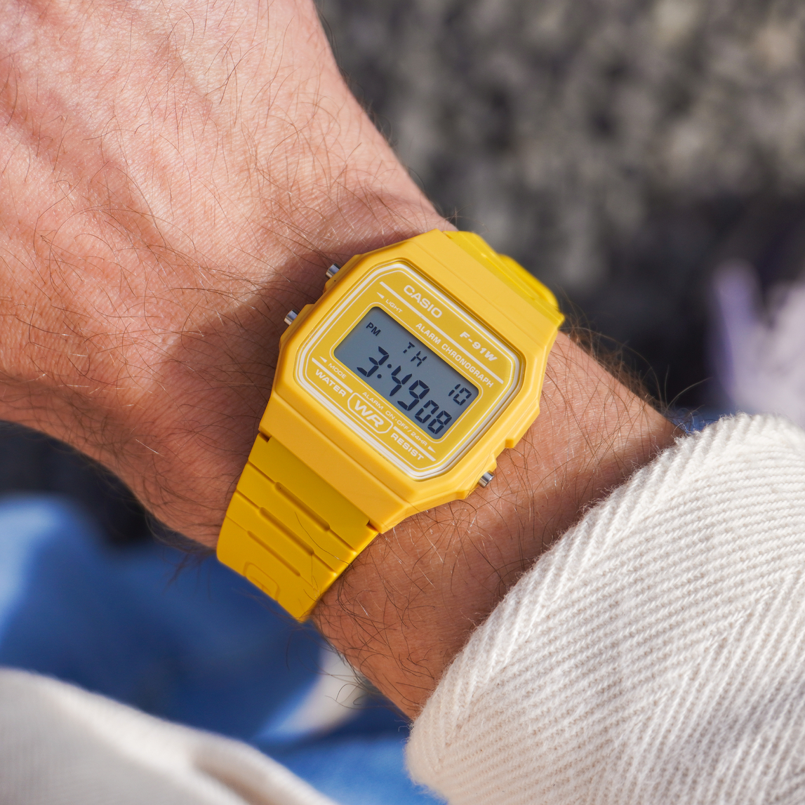 Casio Vintage Yellow Digital Watch Model F-91WC-9AEF