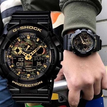 Casio G-Shock GA-100CF-1A9ER Gold Camouflage Dial Watch