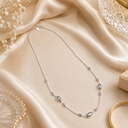 Eva Victoria Everyday Elegance Oval Beads Necklace
