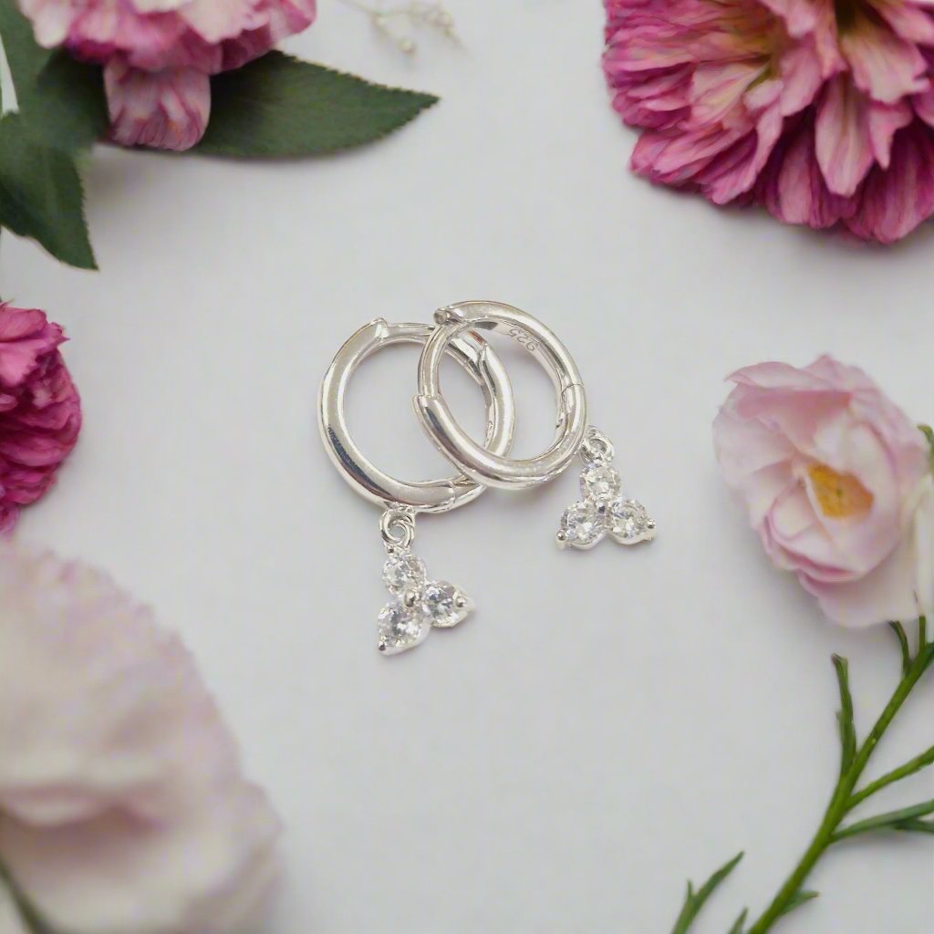 silver hoop earrings