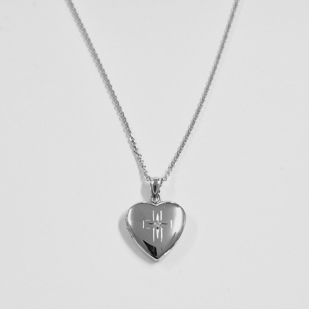 cross heart locket