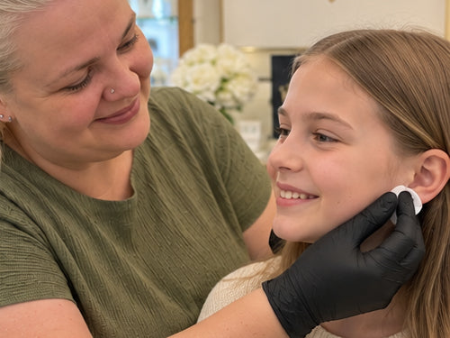 Professional ear piercing for children and adults