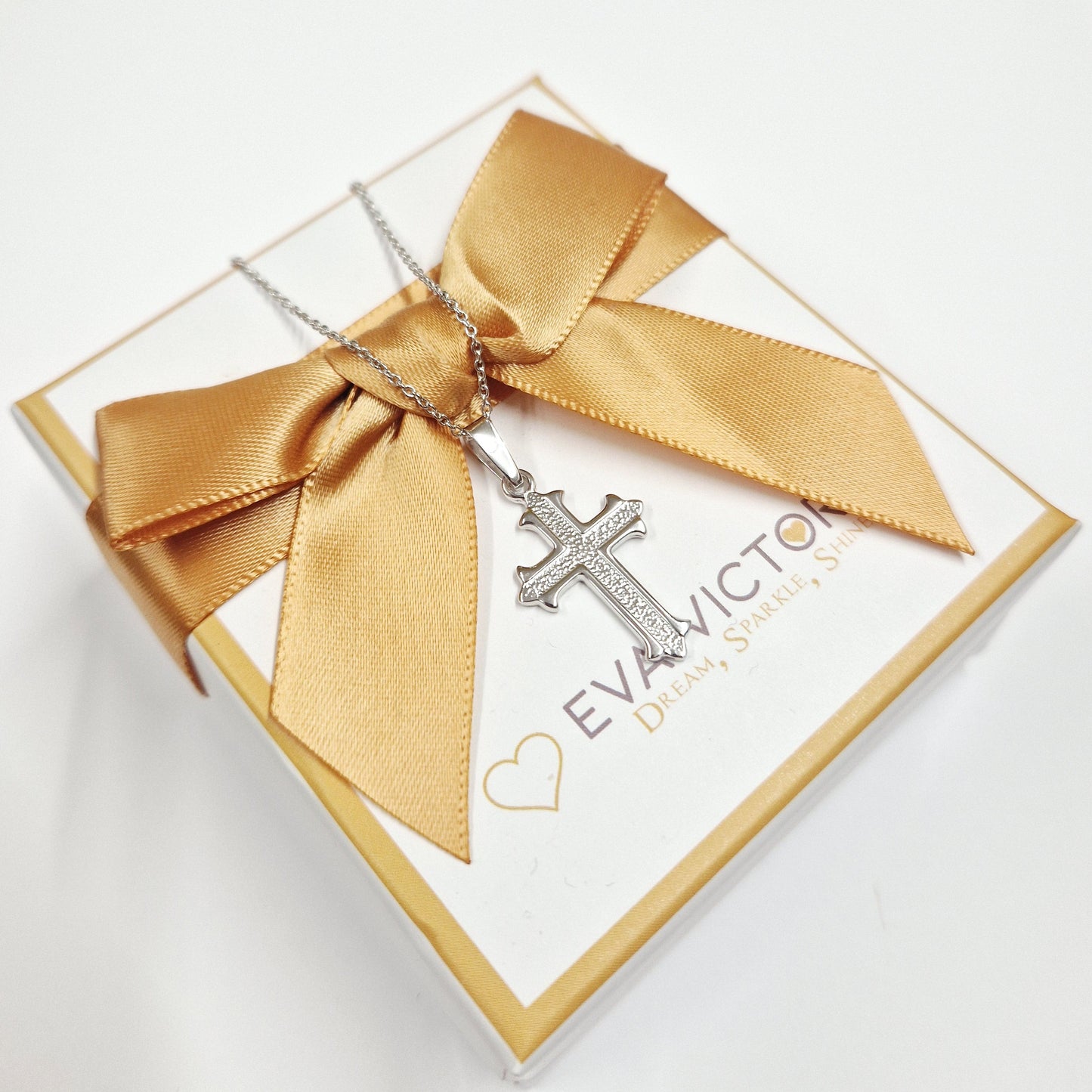20mm silver fancy cross for men