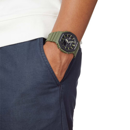 Casio G-Shock GA-2110SU-3AER Carbon Core Utility Watch - Green & Black