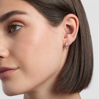 9ct Yellow Gold Rubover Hoop Earrings 12mm