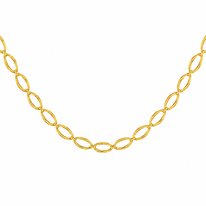 Eva Victoria Modern Oval Chain Necklace