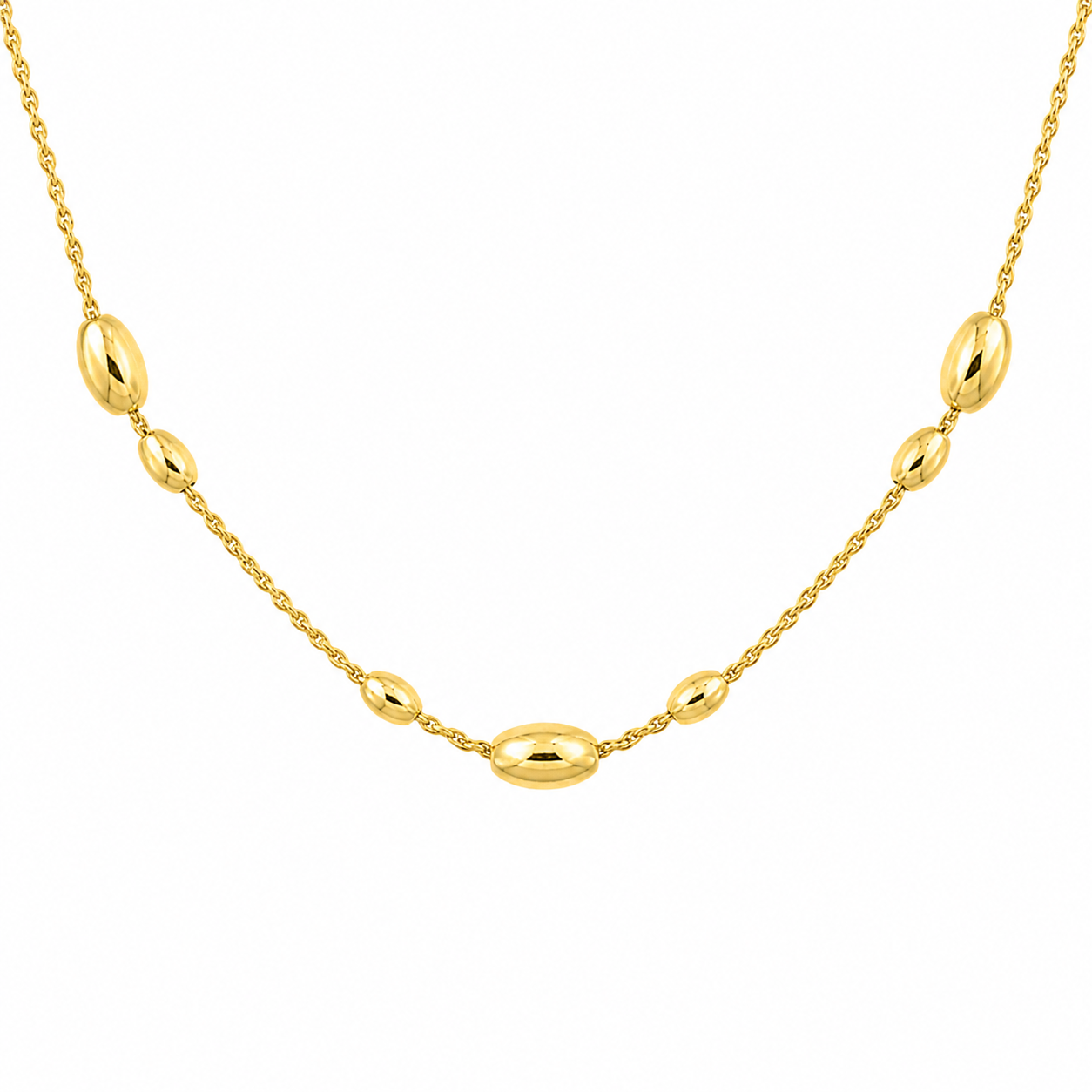Eva Victoria Everyday Elegance Oval Beads Necklace