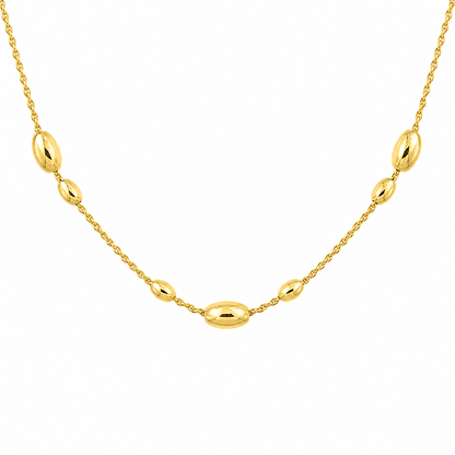 Eva Victoria Everyday Elegance Oval Beads Necklace