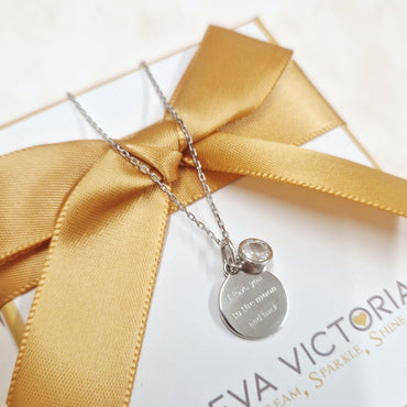 I Love You to the moon and back  Children Sterling Silver Disc Pendant ireland