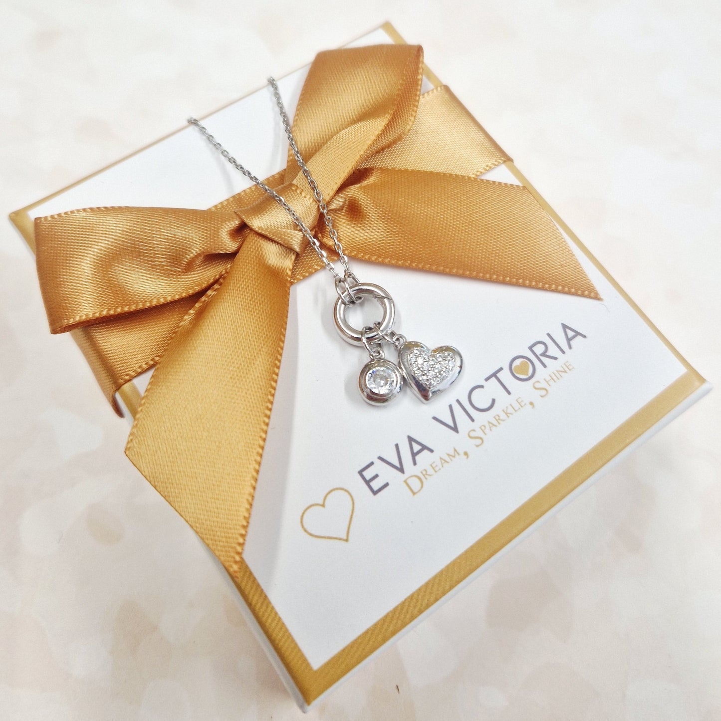 irish sterling silver 2 charms necklace for women