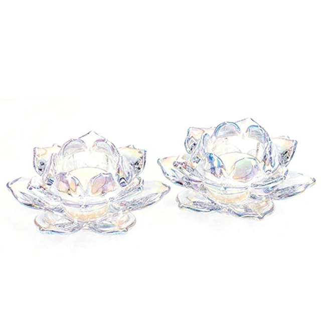 Newgrange Living Unicorn Lustre Lotus Tealight Pair
