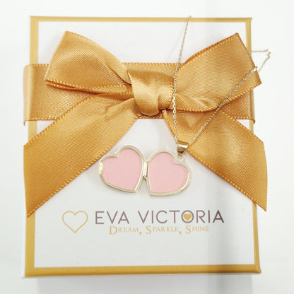 9ct Yellow Gold Heart Photo Locket with Cubic Zirconia