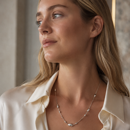 Eva Victoria Everyday Elegance Oval Beads Necklace