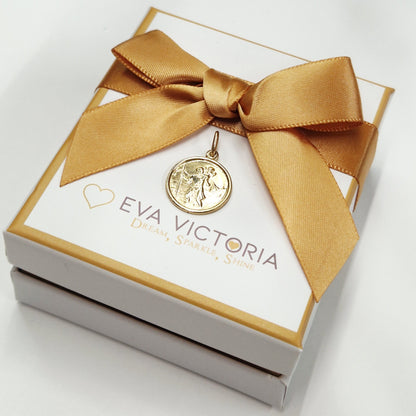 gold christopher medal personalisation service