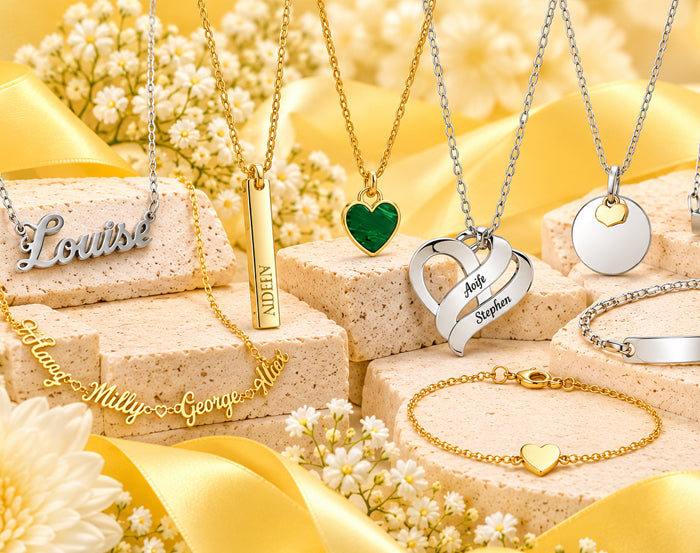 Personalised jewellery including personalised necklaces, bracelets and pendants in Ireland at Eva Victoria