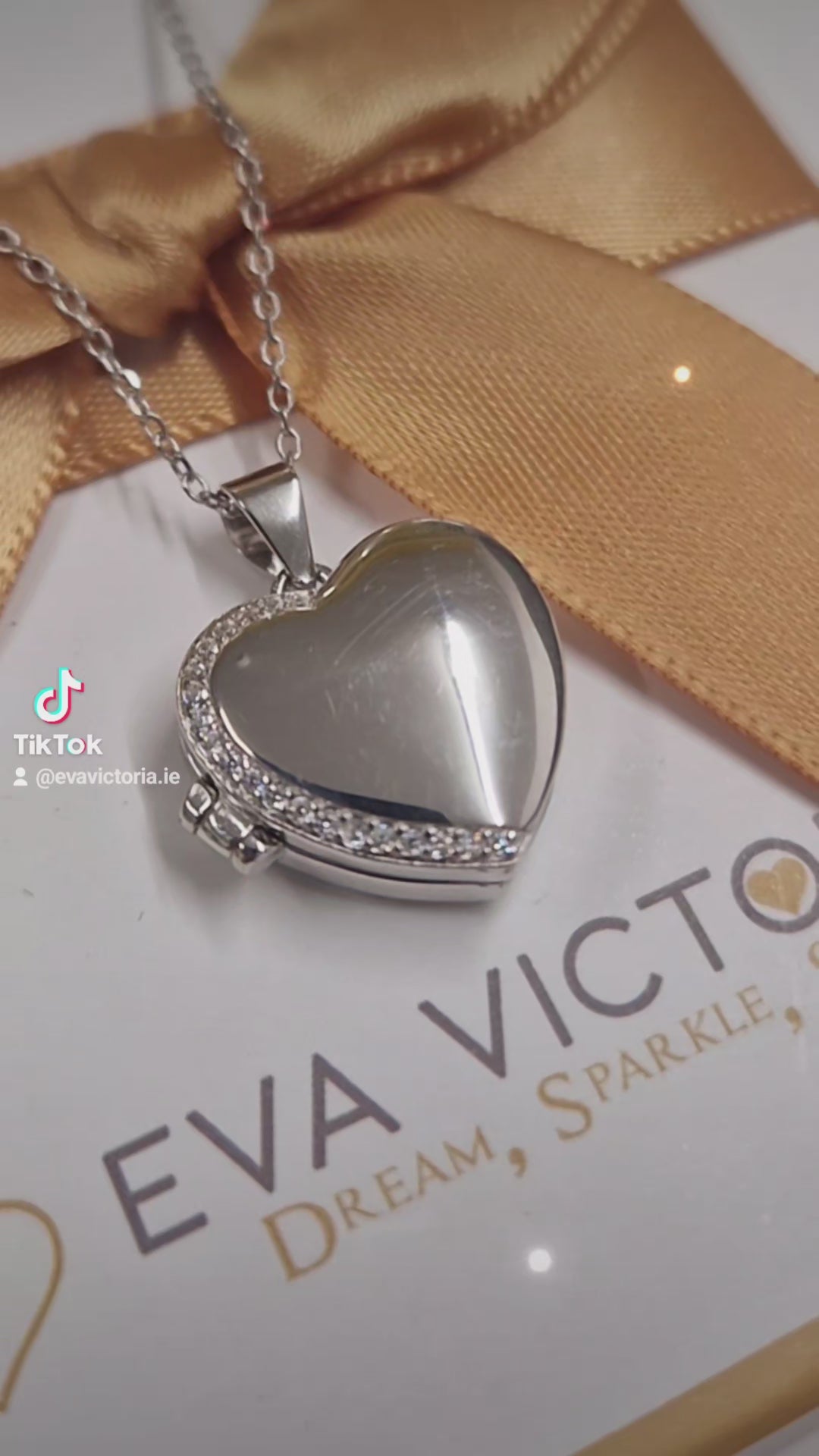 sterling silver heart photo locket with engraving - Eva Victoria Ireland