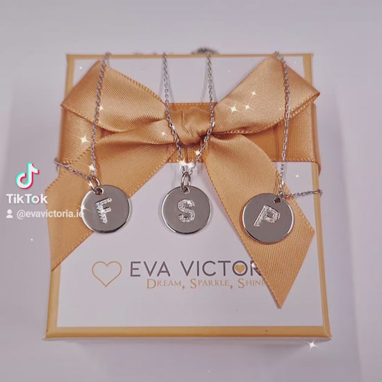 Eva Victoria sterling silver initial necklace in ireland