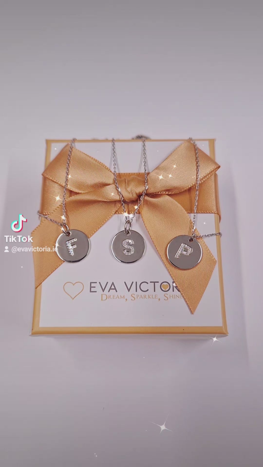 Eva Victoria sterling silver initial necklace in ireland