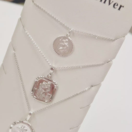 saint christoper medal in sterling silver in ireland with engraving