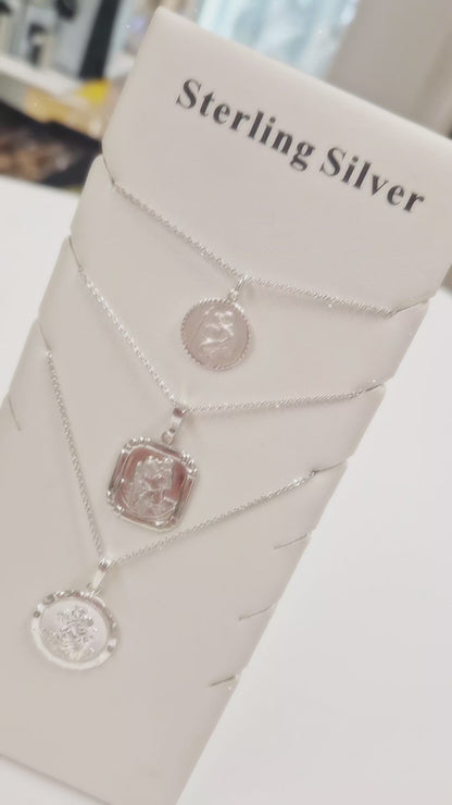 saint christoper medal in sterling silver in ireland with engraving