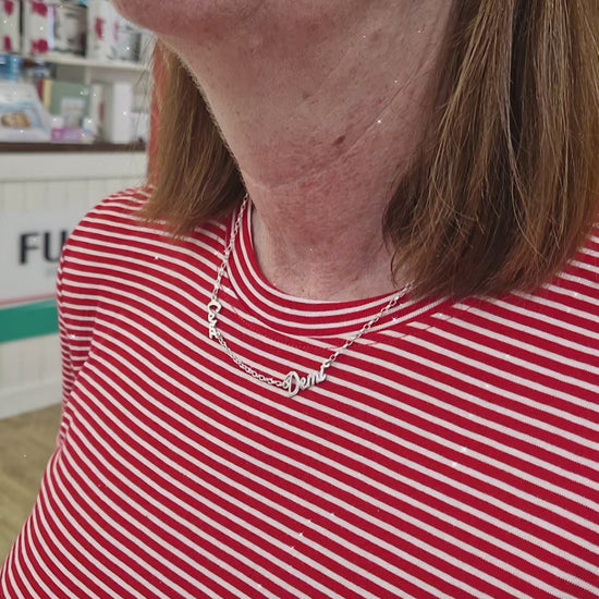 sterling silver name necklace eva victoria ireland