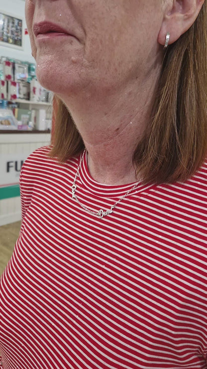 sterling silver name necklace eva victoria ireland