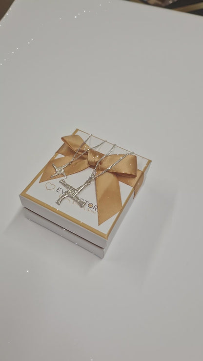 30mm Sterling Silver St. Brigid's Cross on 20" Chain