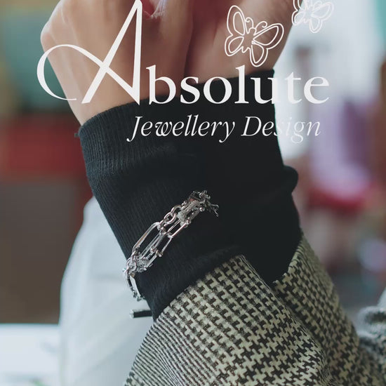 Absolute Jewellery Paperclip T-Bar Jewellery set in silver - Eva Victoria Ireland