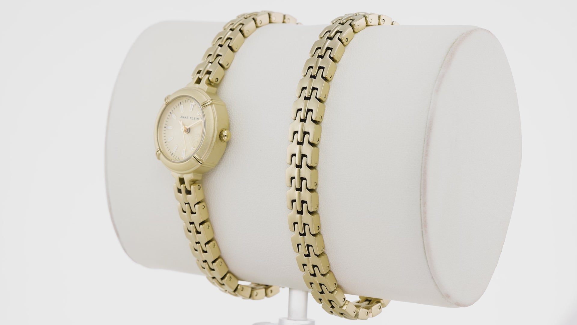 Anne Klein Modern Easy To Read Dial Gold Bracelet & Watch Gift Set