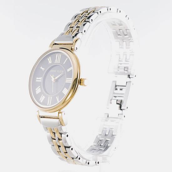 Anne Klein Dark Navy Roman Numeral Dial Watch
