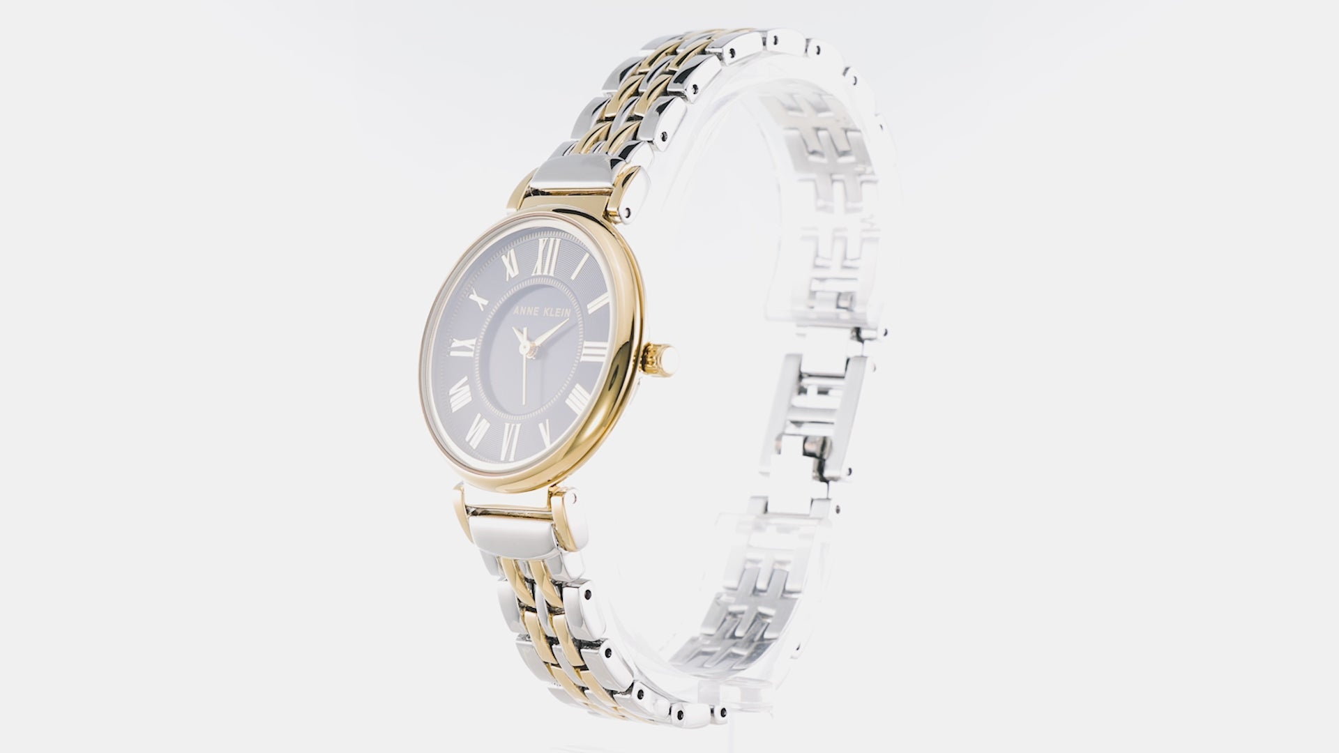 Anne Klein Dark Navy Roman Numeral Dial Watch