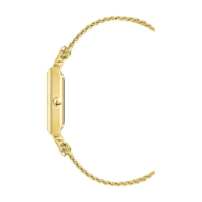 Anne Klein Rectangular Case Mesh Gold Bracelet Watch