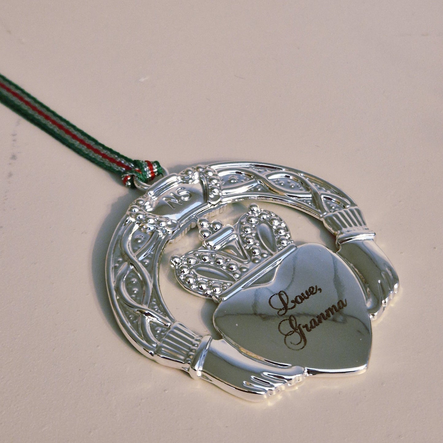 Engravable Claddagh Christmas Tree Decoration