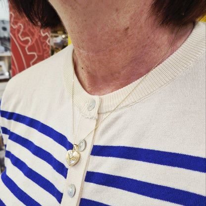 9ct Yellow Gold Heart Photo Locket with Cubic Zirconia