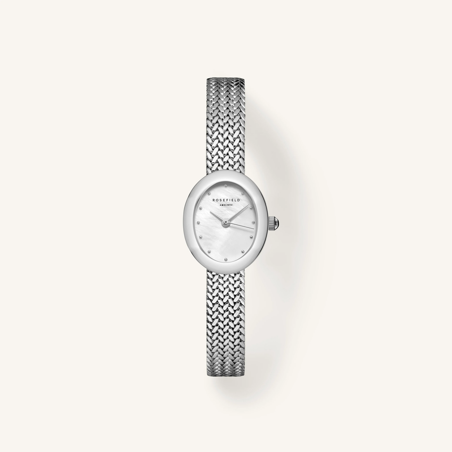 Rosefield Mini Oval Silver Watch in Ireland