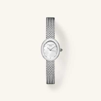Rosefield Mini Oval Silver Watch in Ireland