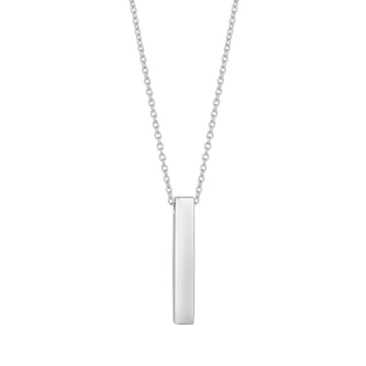 Sterling Silver Personalised Bar Name Necklace
