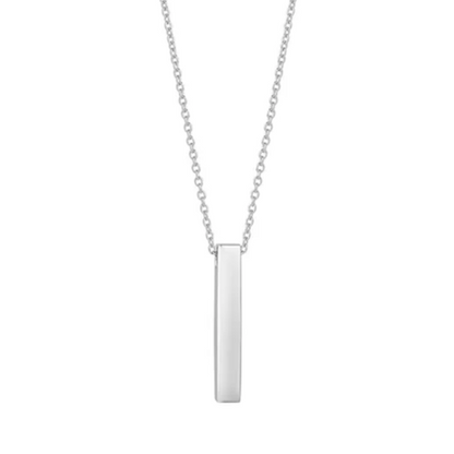 Sterling Silver Personalised Bar Name Necklace