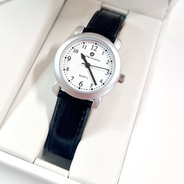 Communion Silver Medal & Black Strap Watch Gift Set