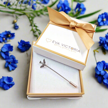 Confirmation Sterling Silver Tie Pin with Dove