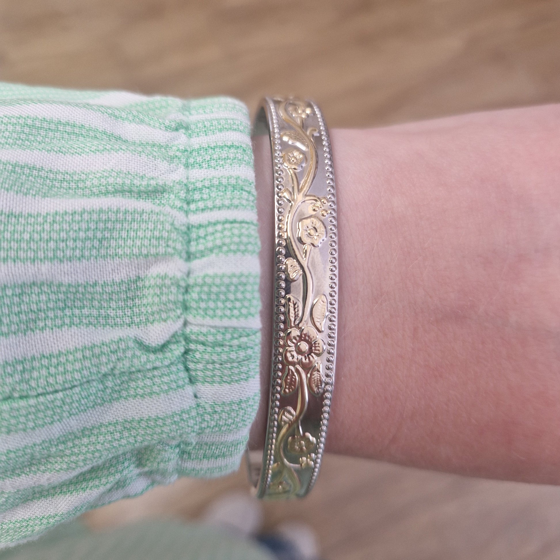 silver and gold magnetic bangle for women in ireland